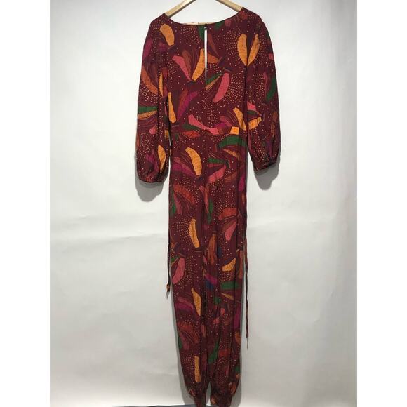 Anthropologie X Farm Rio Wrap Jumpsuit Multicolor Size XL - Picture 7 of 12